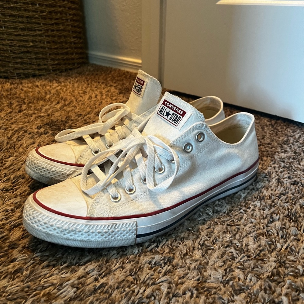 White Converse Low-top size 12